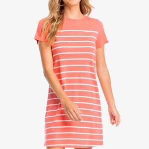 Southern Tide Delilah Sun Farer T-Shirt Dress NWT In Sunkist Coral